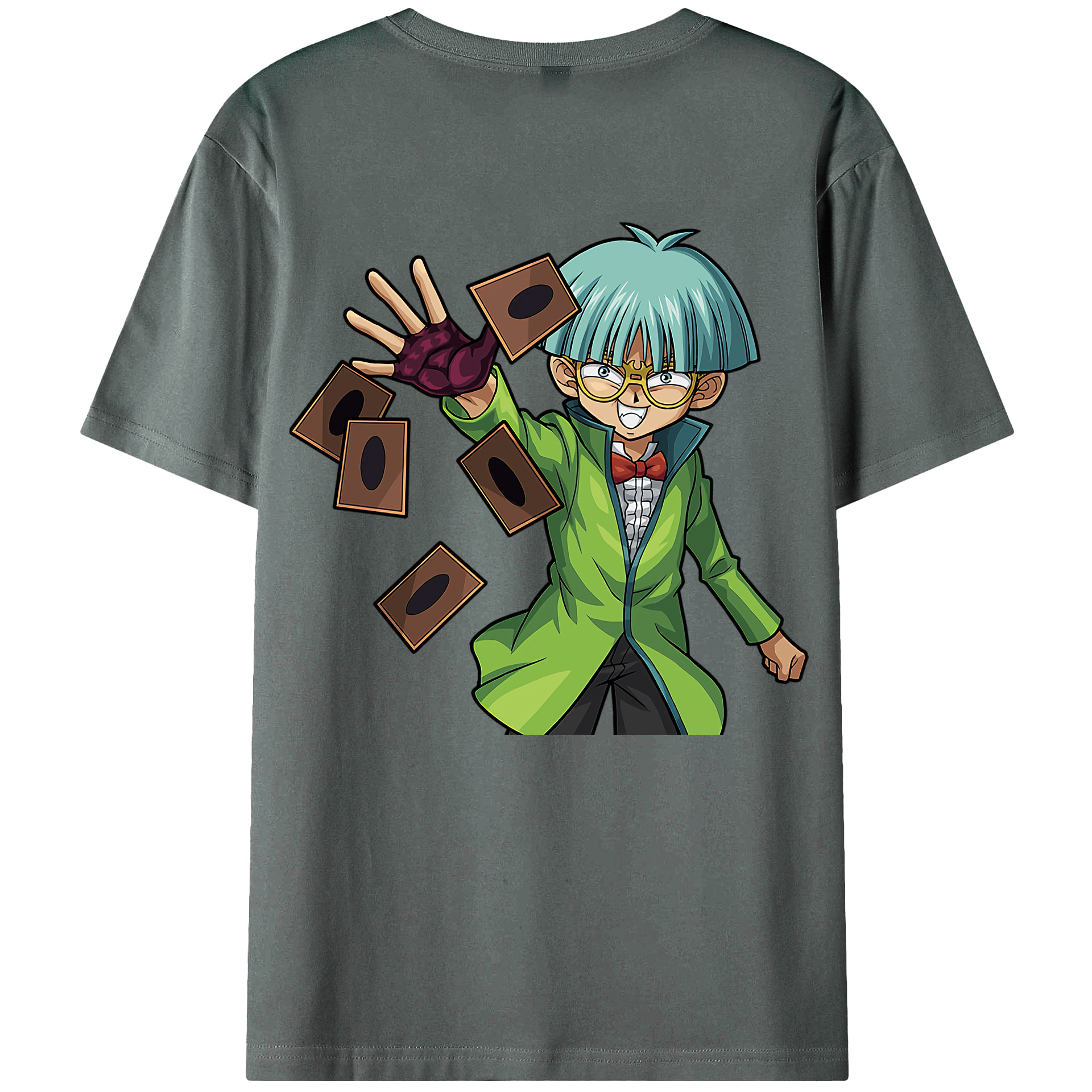 （画像用） 遊☆戯☆王 Yu-Gi-Oh! 綿100％ メンズ半袖Tシャツ（バックプリント） 通気性